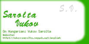 sarolta vukov business card